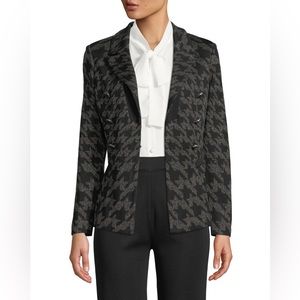 Misook (XL) Houndstooth Knit Blazer Jacket